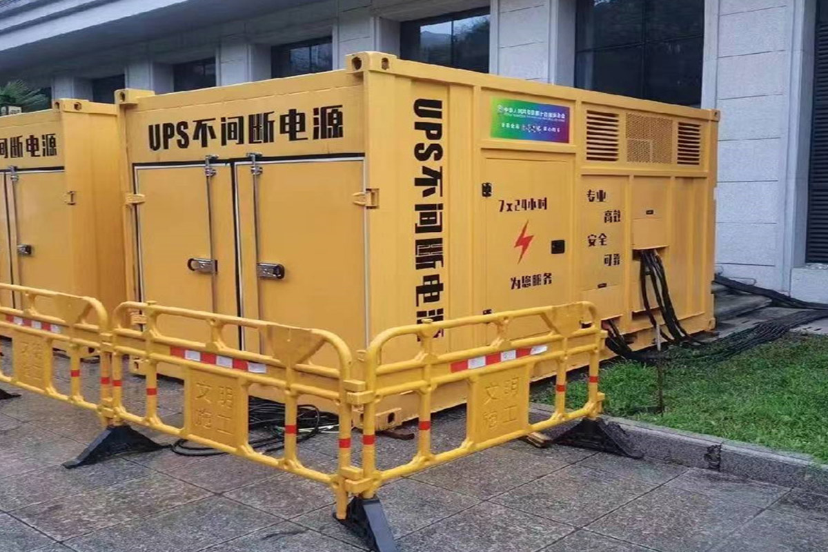 安福发电机租赁施工现场