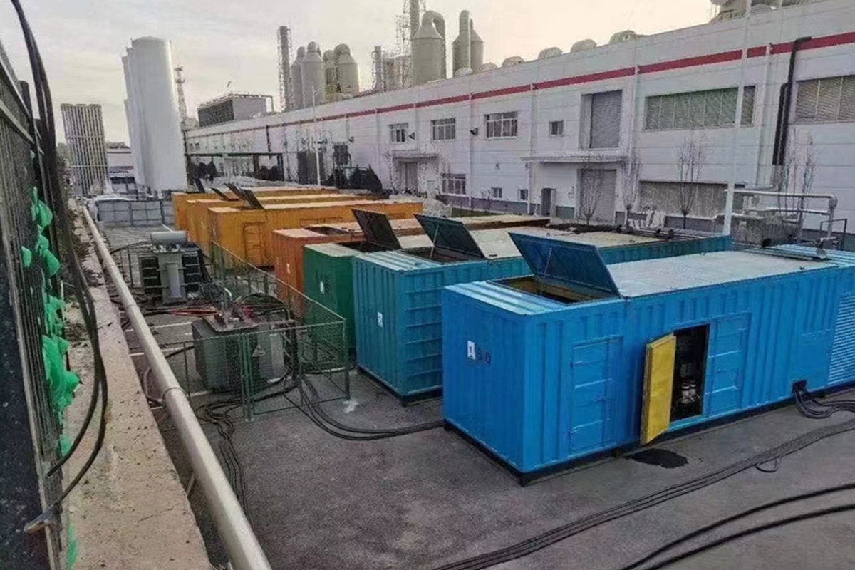 安福发电机租赁施工现场